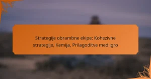 Strategije obrambne ekipe: Kohezivne strategije, Kemija, Prilagoditve med igro