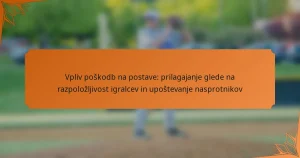 Vpliv poškodb na postave: prilagajanje glede na razpoložljivost igralcev in upoštevanje nasprotnikov